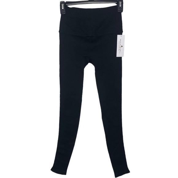 Spiritual Gangster Black High Waisted Leggings, Side Cut Outs, Small NWT - Picture 3 of 9